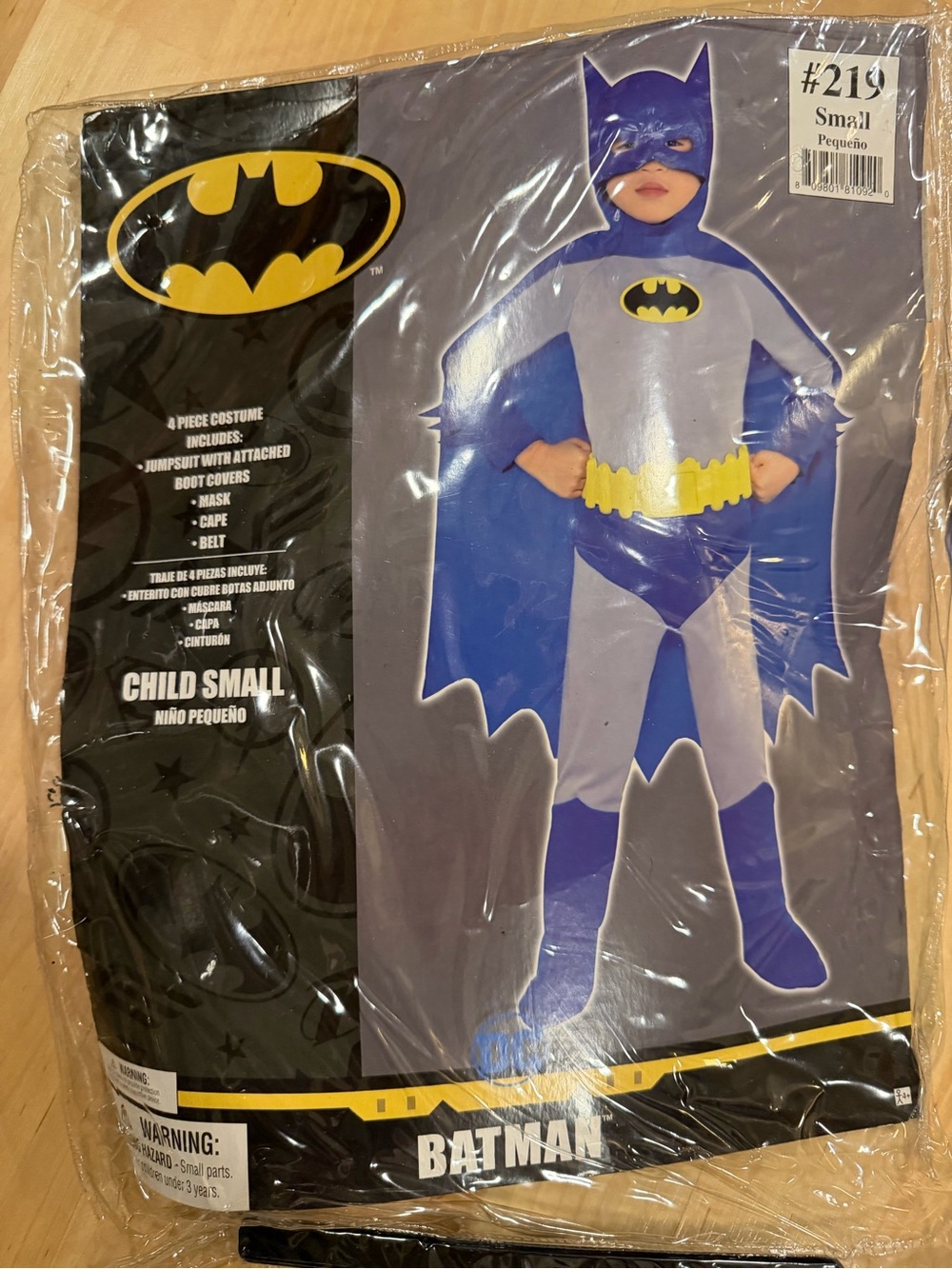 Batman Kids Superhero Costume - Blue, Gray, Yellow